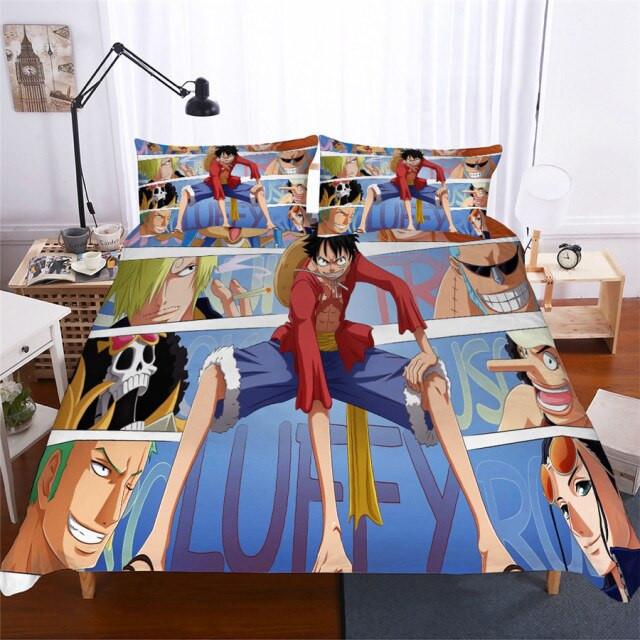 Housse De Couette One Piece 3 Luffy Gear Et Tous Les Personnages Parure de lit Ensemble De Literie Housse De Couette One Piece 3 Luffy Gear Et Tous Les Personnages Parure de lit Ensemble De Literie